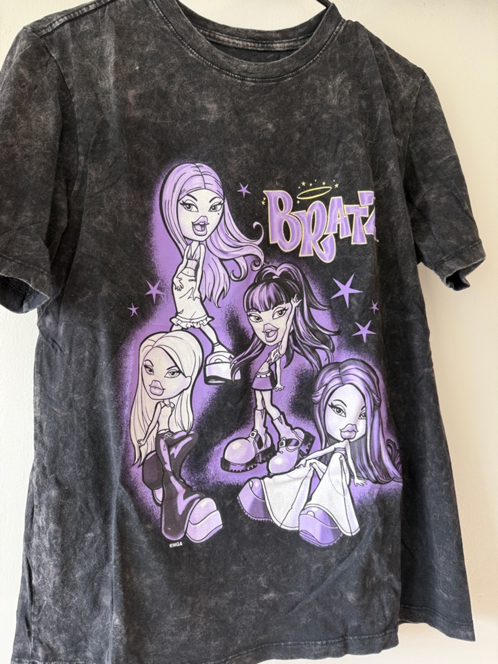 Graphic Tee - Black with Purple Print